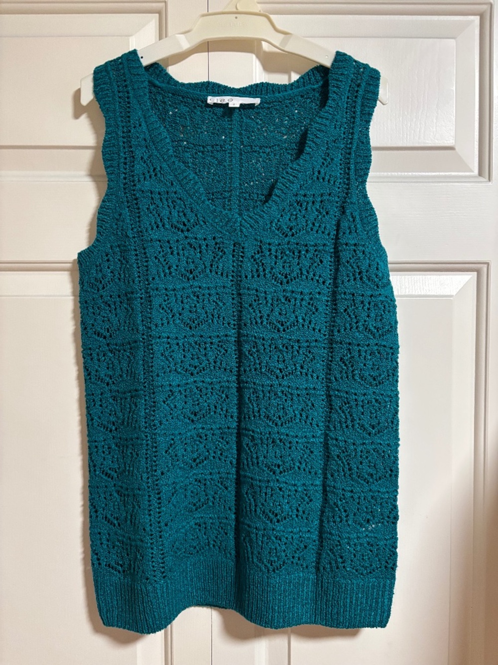 Cleo Crochet Knit Pullover Sweater Vest